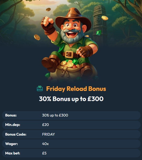 Slotorado Casino Friday Reload Bonus promotion